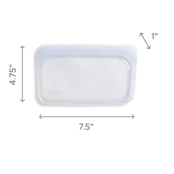 New Stasher x4 lot sandwich &snack size reusable silicone bag storage organizer - Picture 9 of 11